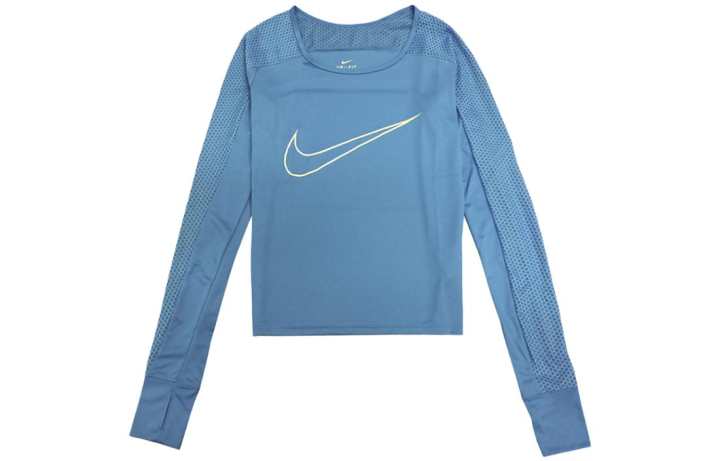 Nike Nike T Shirts Women's Blue Crew Neck Moderate Straight Fit