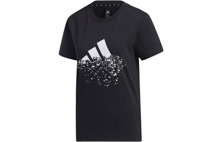 Adidas Adidas T Shirts Women's Black Crew Neck Moderate Straight Fit