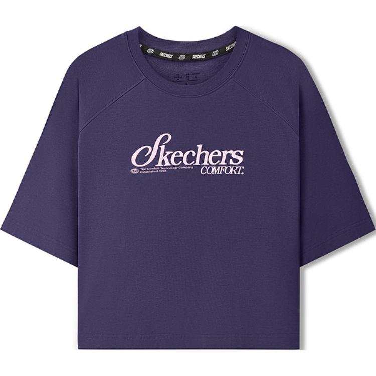 Skechers Sports Life Collection Raglan Sleeve T Shirt Women's Gothic Purple