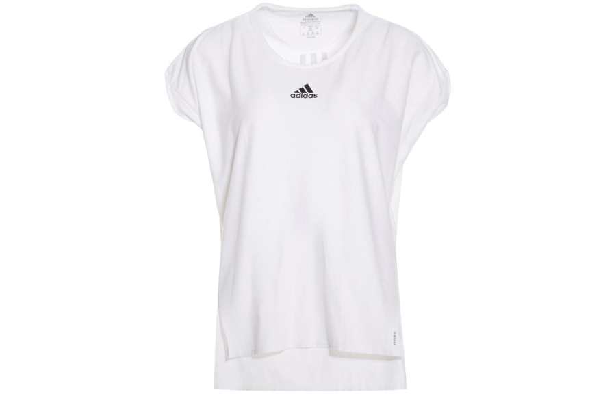 Adidas Adidas T Shirts Women's White Crew Neck Moderate Straight Fit