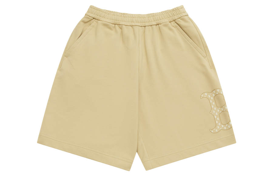 MLB MONOGRAM Collection Boston Red Sox SS25 Casual Shorts Unisex Light Beige Yellow