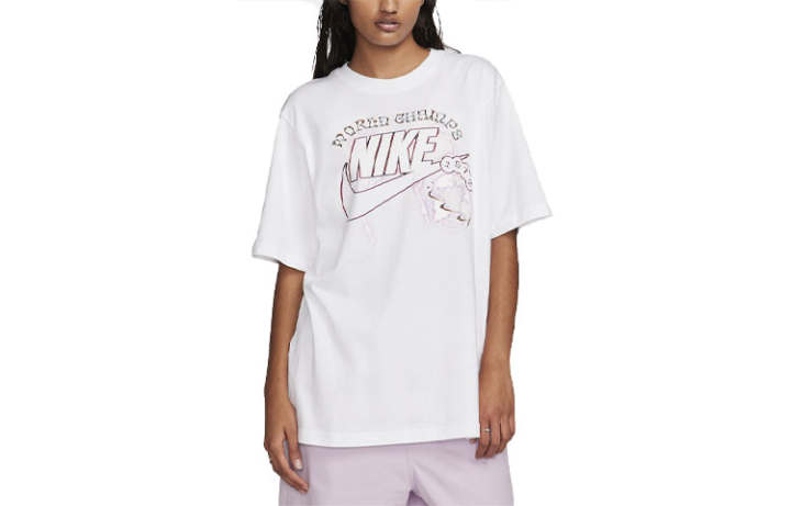 Nike Nike Drop Shoulder Sleeve T Shirt Women's White