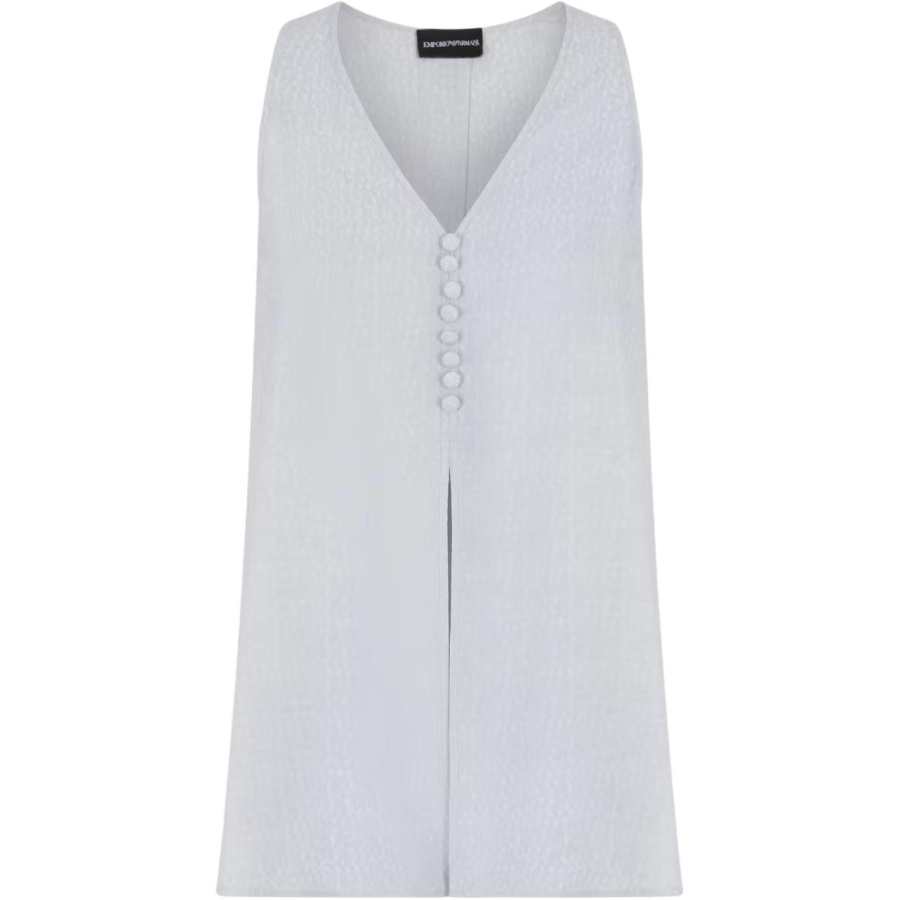 EMPORIO ARMANI Armure Viscose V neck Top
