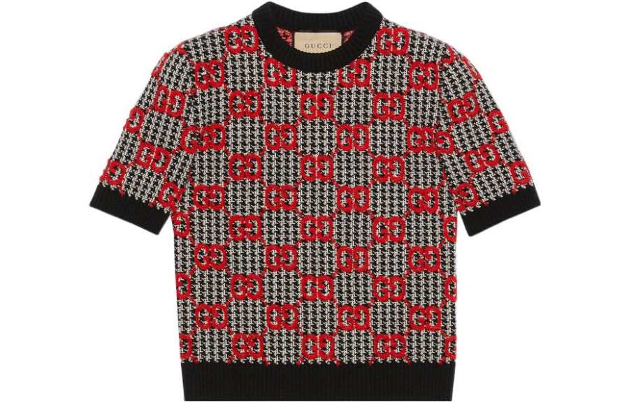 GUCCI GG-jacquard wool top