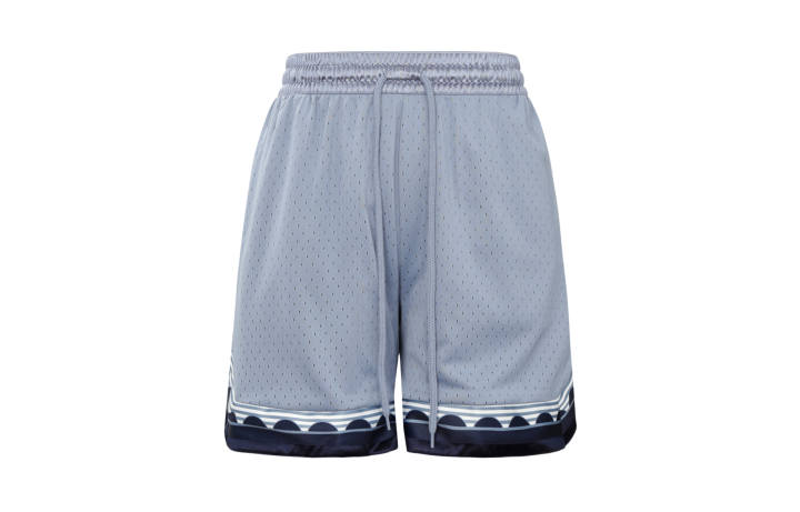 Nike Nike Basketball Shorts Men's Gray Blue Moderate Straight Fit Pants