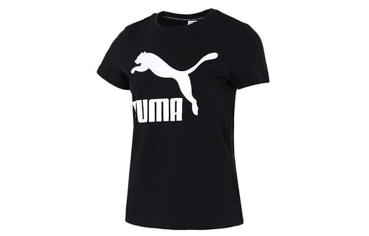 PUMA CLASSICS Set in Sleeve T Shirt Women's Black