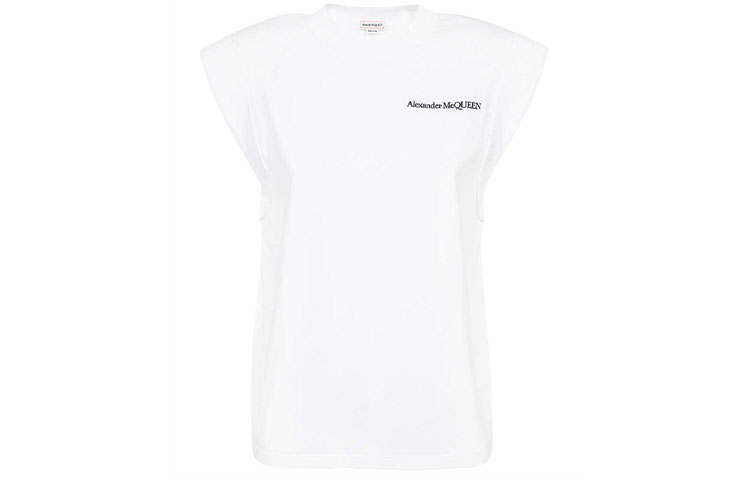 Alexander McQueen T Shirts Women's White Crew Neck Moderate