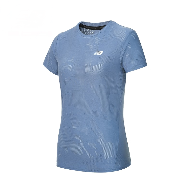 New Balance New Balance NYC Marathon T Shirt Women's Aqua Silver Blue