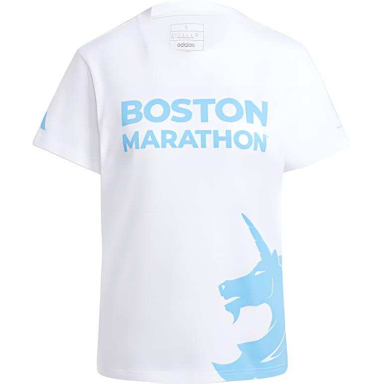 Adidas Adidas Boston Marathon T Shirts Women's White Crew Neck Moderate Other
