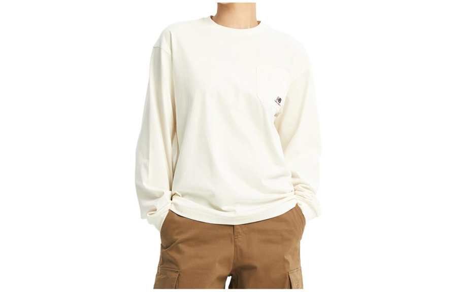 New Balance New Balance T Shirts Women's White Crew Neck Moderate Straight Fit