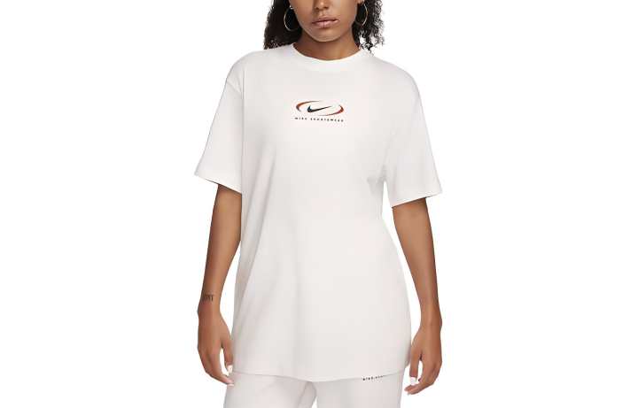 Nike Nike Drop Shoulder Sleeve T Shirt Women's White