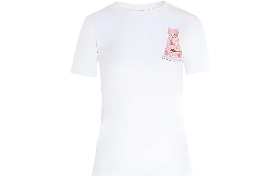 MOSCHINO T Shirts Women's White Crew Neck Moderate Other