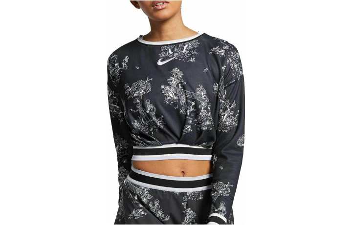 Nike Nike T Shirts Women's Black Crew Neck Moderate Straight Fit