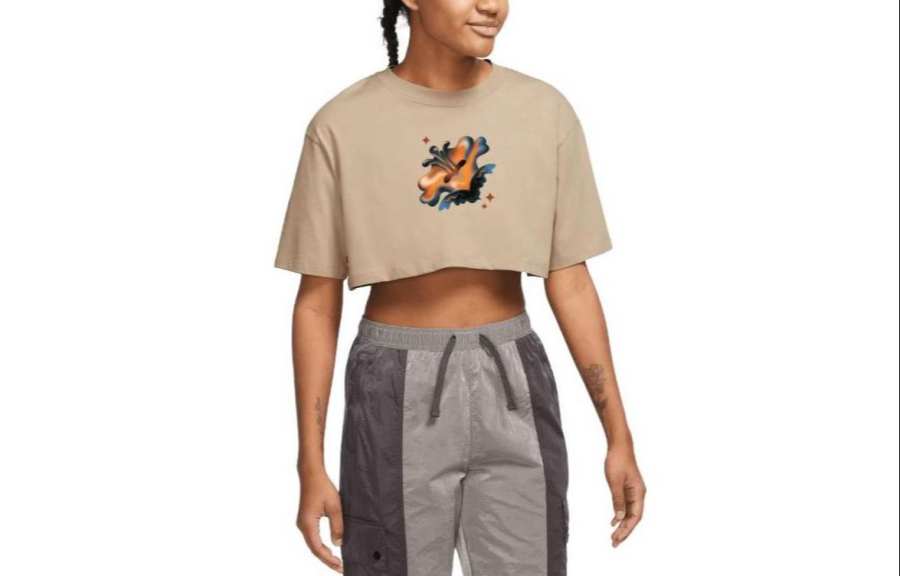Nike Nike T Shirts Women's Umber Crew Neck Moderate Other