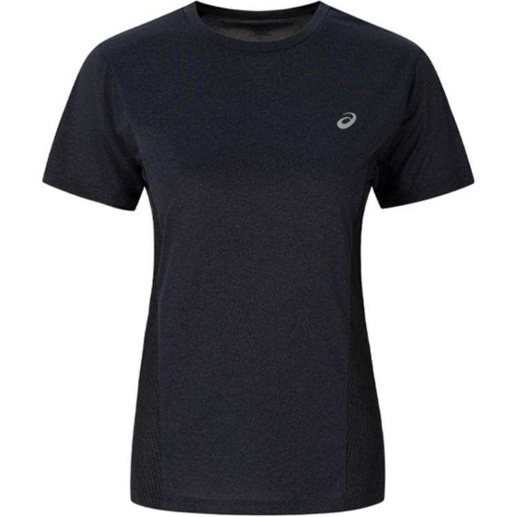 ASICS T Shirts Women's Black Crew Neck Moderate
