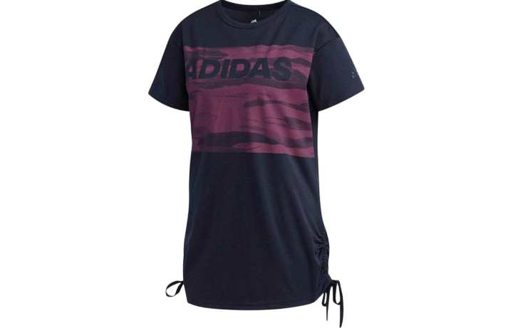 Adidas Adidas T Shirts Women's Navy Blue Crew Neck Moderate Straight Fit
