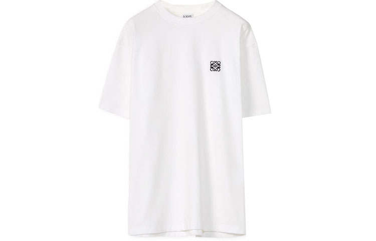 LOEWE T Shirts Women's White Crew Neck Moderate Straight Fit