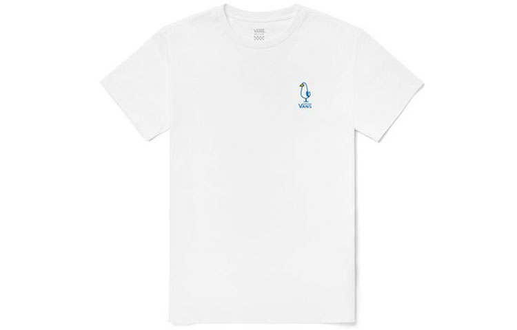 Vans T Shirts Women's White Crew Neck Moderate Straight Fit