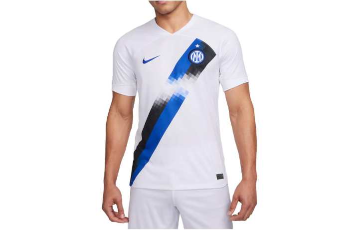 Nike Nike International Beige Blue Soccer Jersey Men's