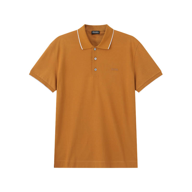 Ermenegildo Zegna SS25 Polo Shirt Men's Brown