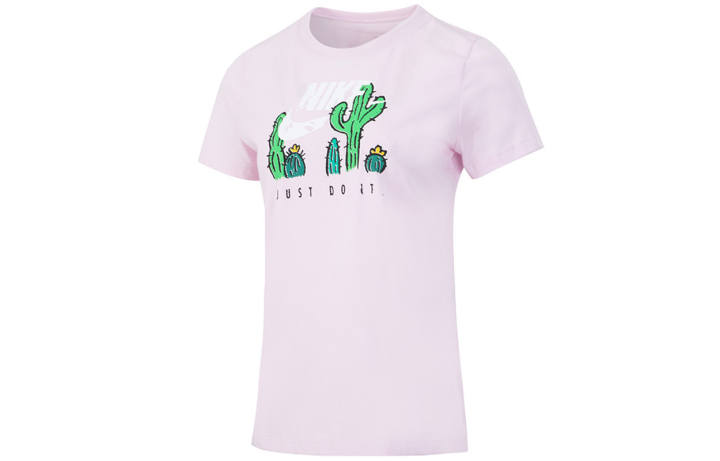 Nike Nike T Shirts Women's Pink Crew Neck Moderate Other