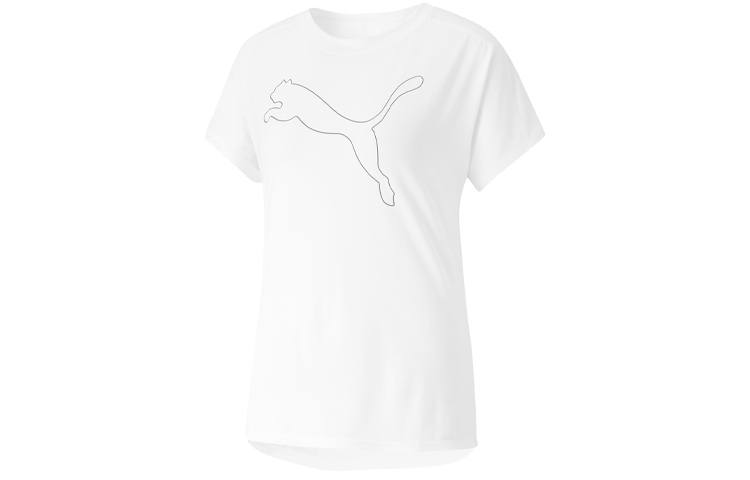 PUMA T Shirts Women's White Crew Neck Moderate Other