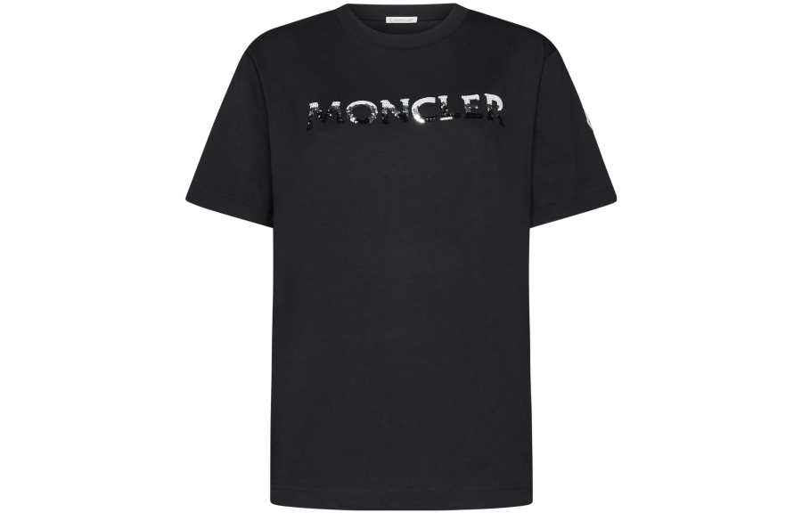 Moncler Logo Embellished Crewneck T Shirt