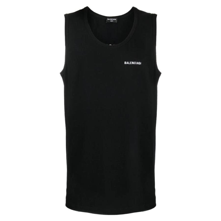 Balenciaga SS22 Tank Top Loose Fit Men's Black