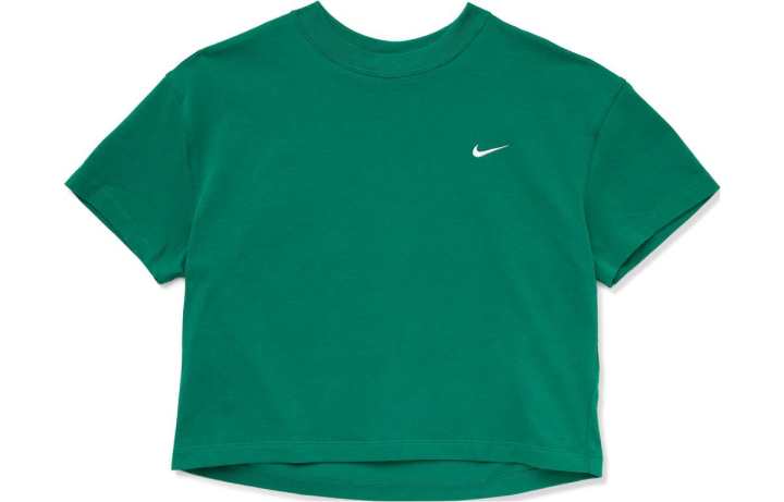 Nike Nike T Shirts Women's Dark Green Crew Neck Moderate Straight Fit
