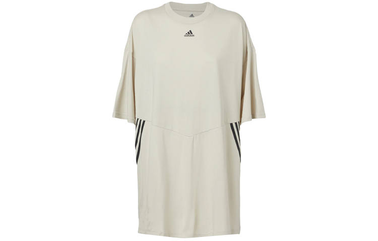 Adidas Adidas Drop Shoulder Sleeve T Shirt Women's Bauxite Brown