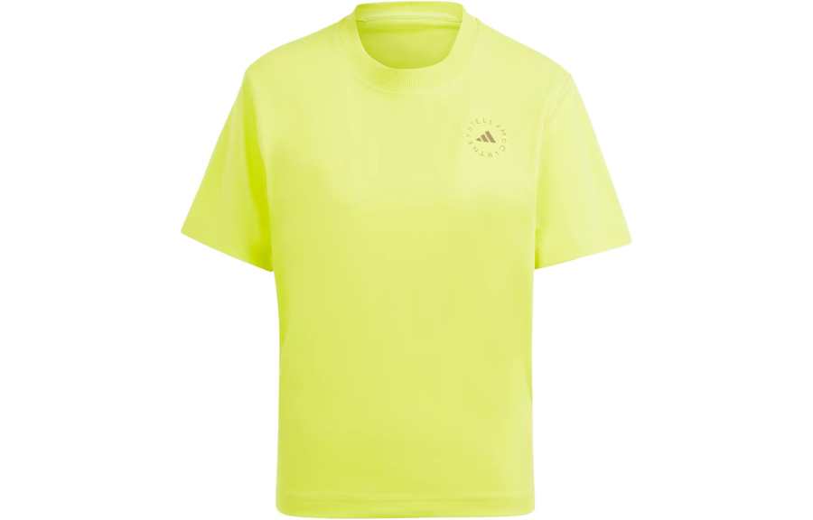 Adidas Adidas X Stella McCartney ASU T Shirts Women's Yellow Crew Neck Moderate Straight Fit