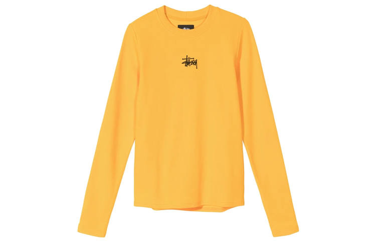 Stussy Baby Rib Long Sleeve Tee 'Black'