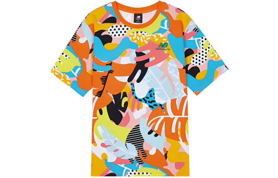 New Balance New Balance T Shirts Women's Multicolor Crew Neck Moderate Straight Fit