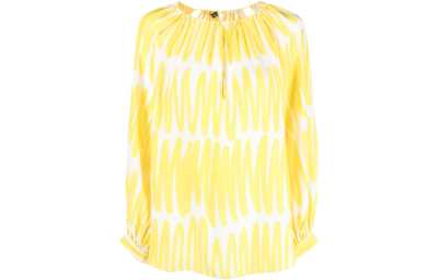 Kiton abstract-print silk blouse