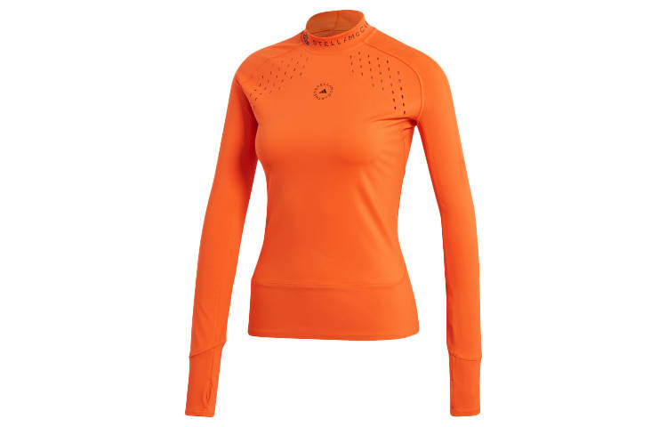 Adidas Adidas T Shirts Women's Signal Orange Crew Neck Moderate