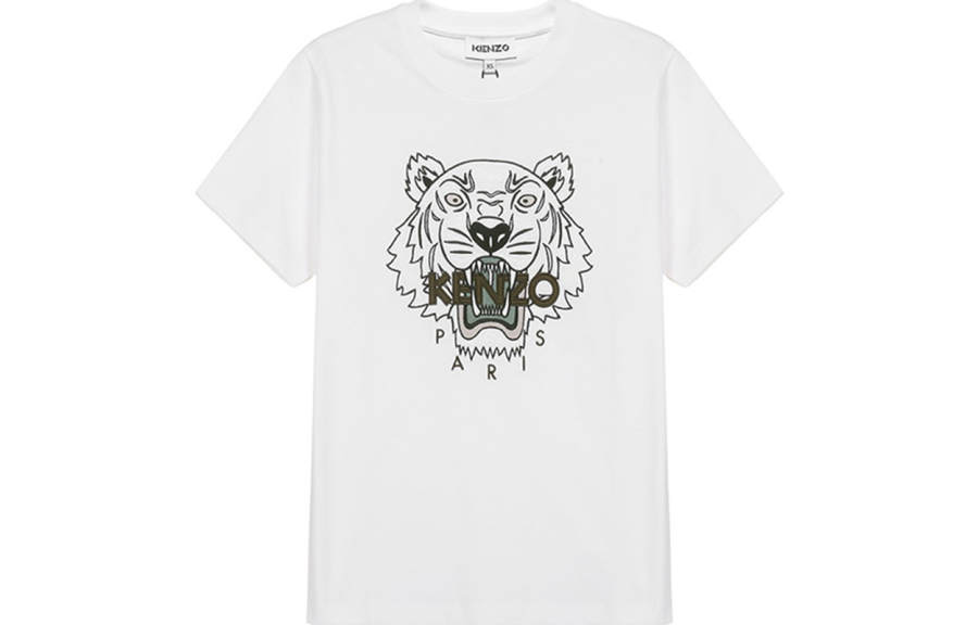 KENZO Classic Tiger Head SS21 Regular T Shirt Women's White