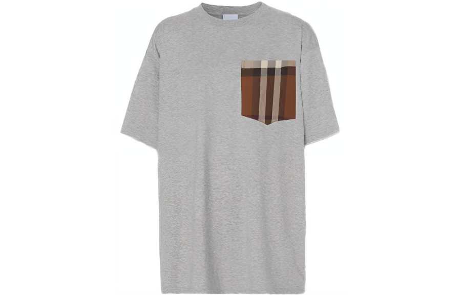 Burberry Drop Shoulder Sleeve T Shirt Women's Gray