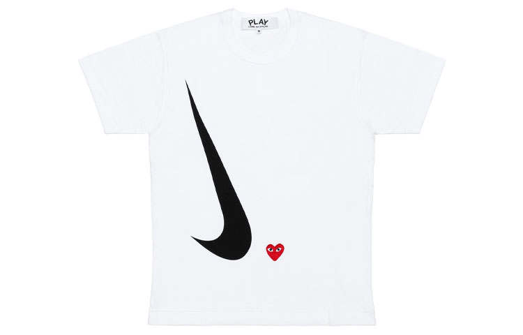 CDG Play Nike Women's X Comme Des Garçons Play T Shirt 'White'