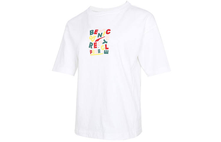 PUMA T Shirts Women's White Crew Neck Moderate Straight Fit