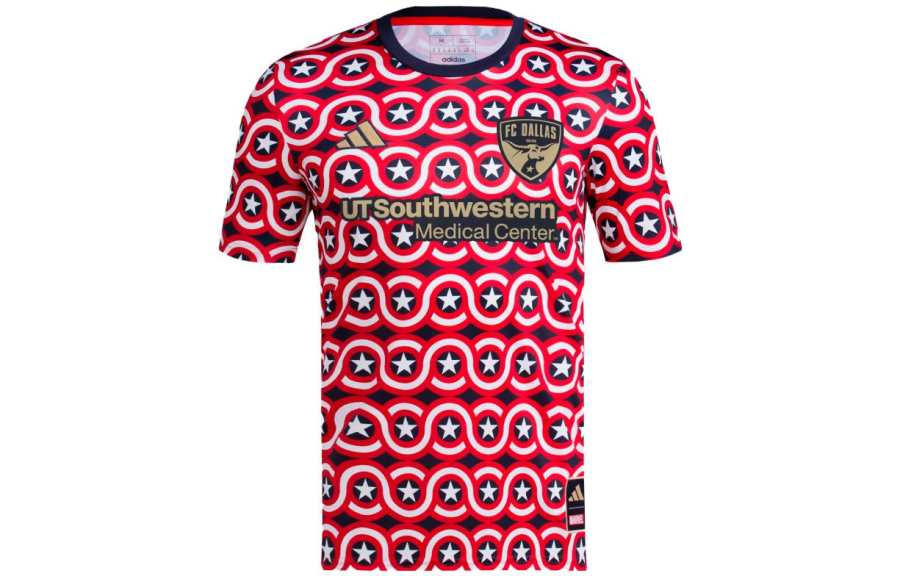 Adidas Adidas Fc Dallas Marvel Mls Americana Pre Match Jersey Soccer Jersey Men's Red