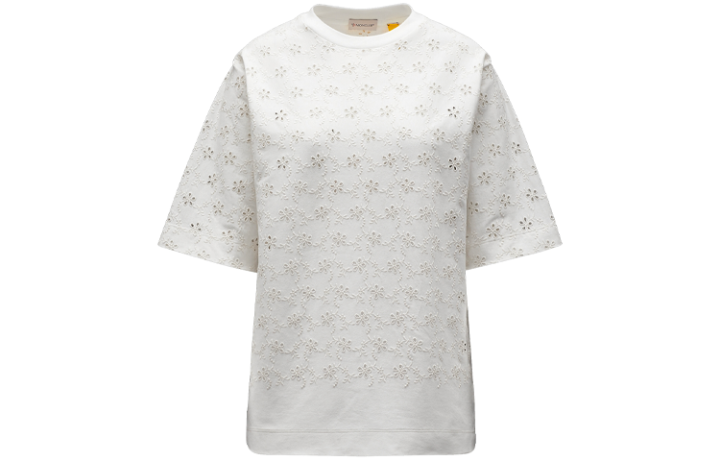 Moncler Moncler Floral Embroidered Crewneck T-Shirt