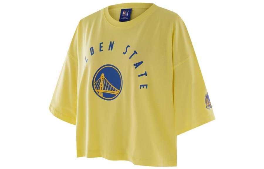 NBA Team Drop Shoulder Sleeve T Shirt Women's Yellow