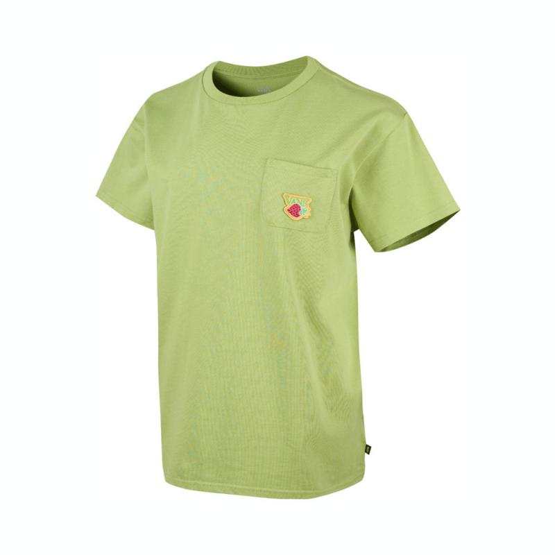 Vans T Shirts Women's Green Crew Neck Moderate