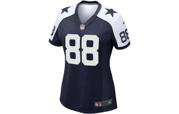 Nike Nike X NFL T Shirts Women's Navy Blue V Neck Moderate Straight Fit