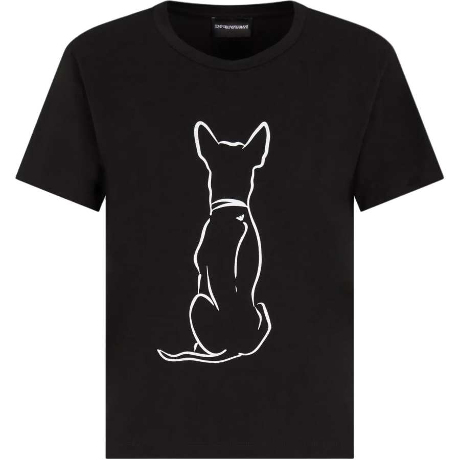 EMPORIO ARMANI We Love Dogs Crewneck T Shirt