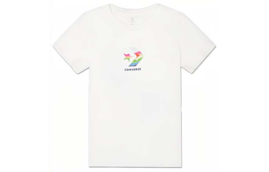 Converse Set in Sleeve T Shirt Women's White
