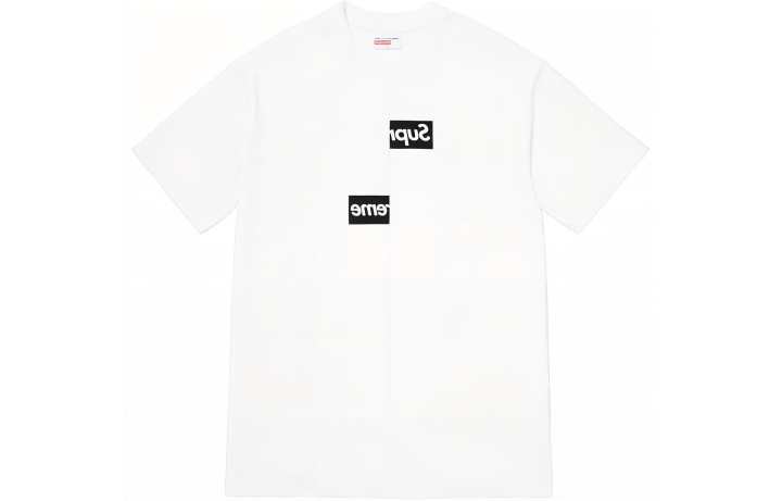 Supreme Supreme x Comme Des Garcons Shirt Split Box Logo Tee White T Shirt Unisex White