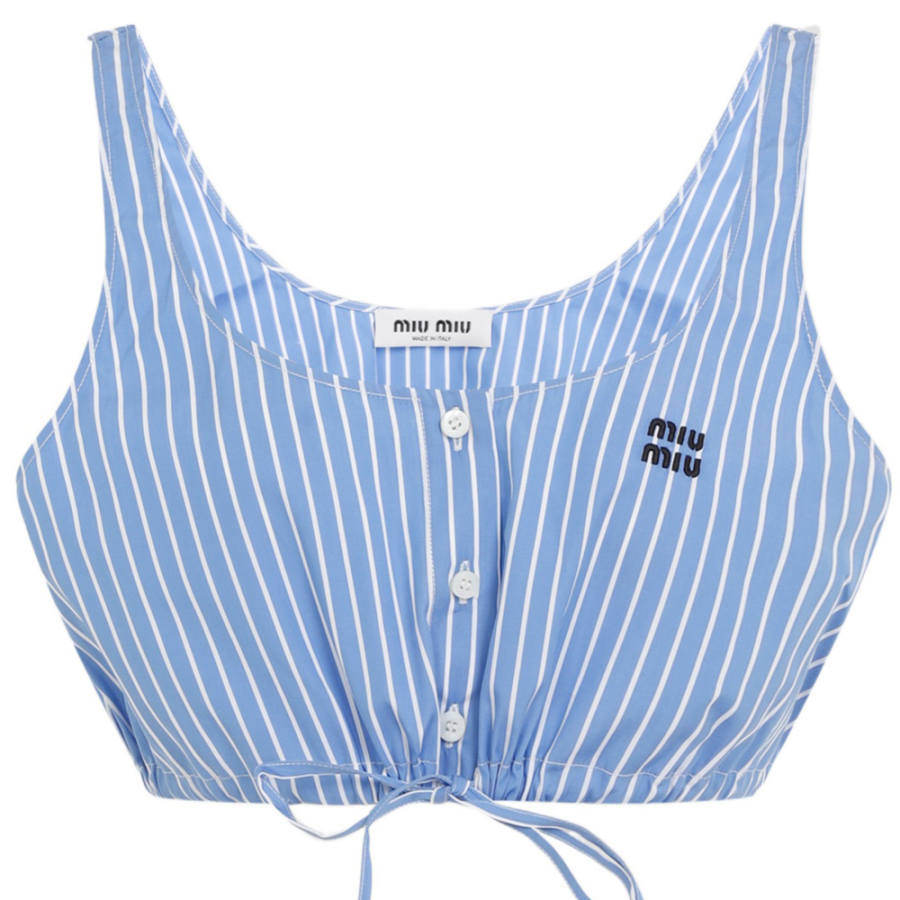 MIU MIU Tank Top Women's Light Blue