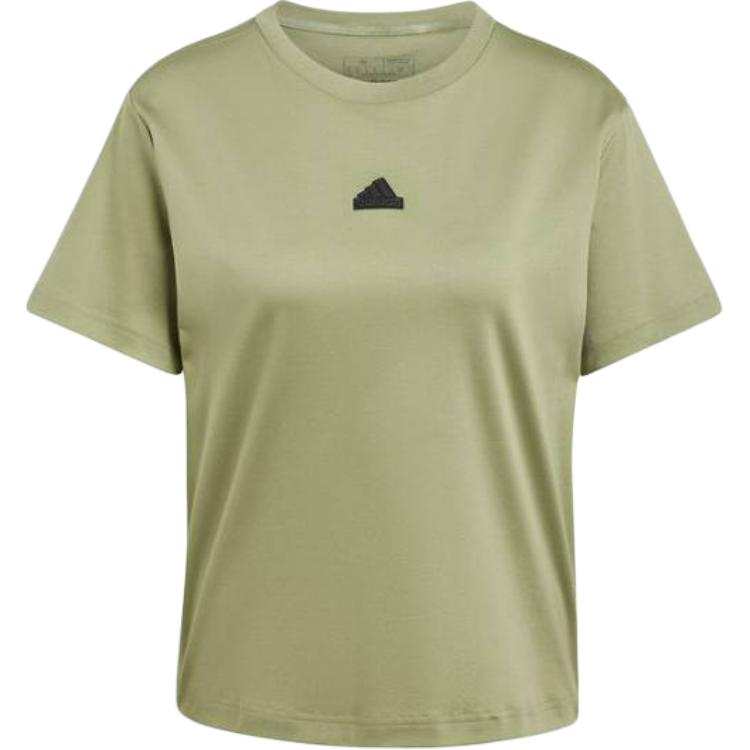 Adidas Adidas Women's Signature Graphic Print T Shirt Tent Green