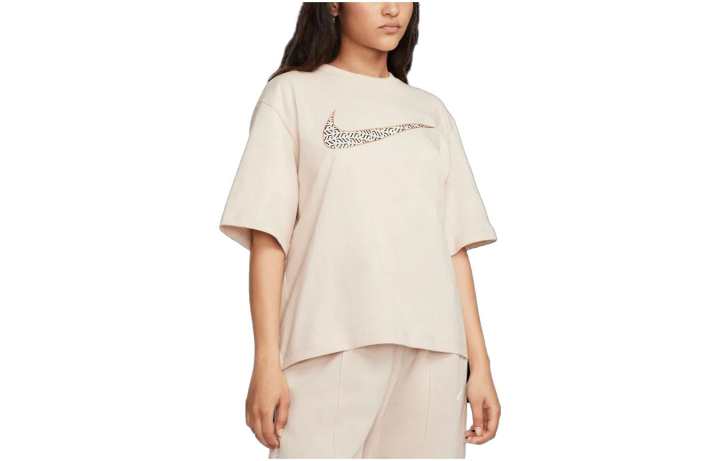 Nike Nike T Shirts Women's Khaki Crew Neck Moderate Straight Fit